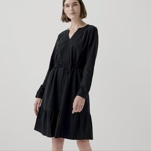 NWT Pact Cafe Crepe Tiered Dress